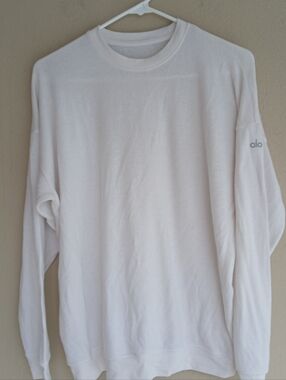 Alo Yoga Soho Pullover In Ivory Cream White Large